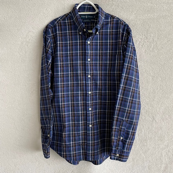 Ralph Lauren Custom Fit Two-Ply Cotton Dress Shirt. - Picture 1 of 6